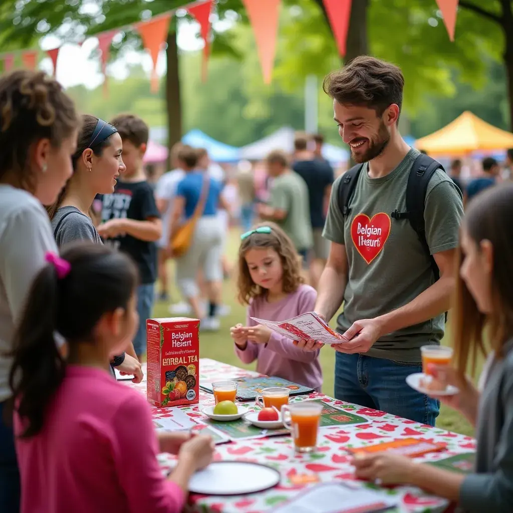 Un paysage belge pittoresque avec des champs de plantes médicinales.