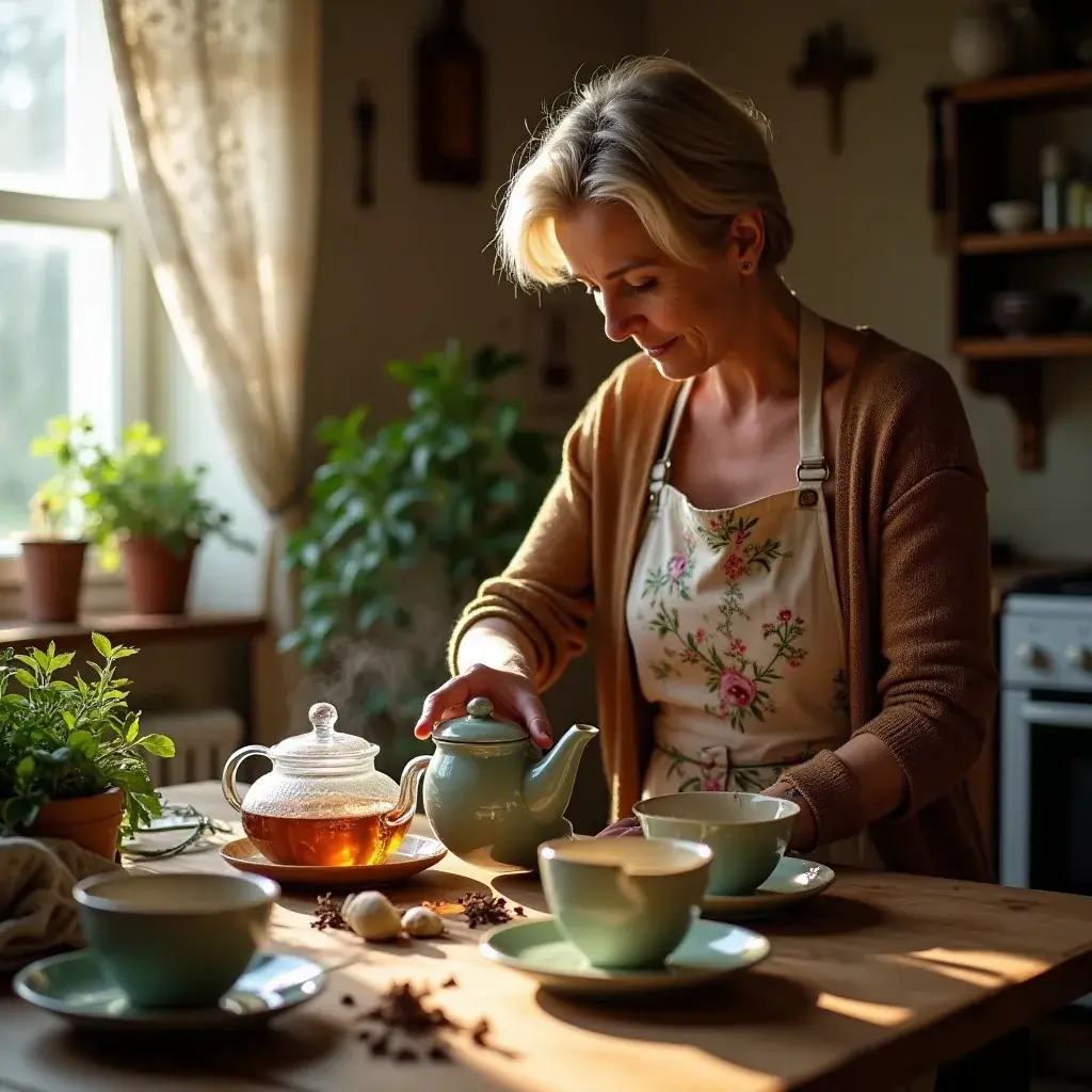 Une personne savourant une tasse de thé tout en lisant un livre dans un cadre relaxant.